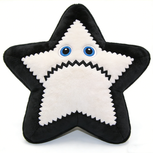 Customize <b>Star</b> shark plush pillow,Shark <b>star</b> plush toy, Cartoon shark <b>cushion</b>, Black white <b>star</b> plush, Ocean animal plush pillow - Product Image 1