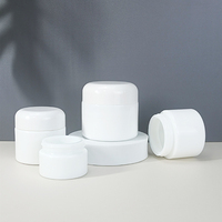 Pot en verre crème cosmétique en céramique blanche opale ronde de 100ml 4oz pour l'emballage de soins de la peau