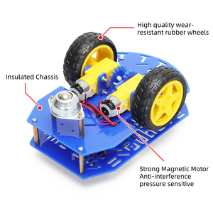 Tscinbuny 2WD Robot Acrílico Azul Chasis de coche Accesorios para <span class=keywords><strong>Arduino</strong></span> Control remoto Coche - Product Image 5