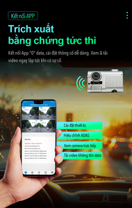 Cámara para Vehículo Vietnam QCVN06 Compatible con 4G GPS ADAS DMS, hop quy QCVN 06 4G AI Dashcam 4CH - Product Image 3