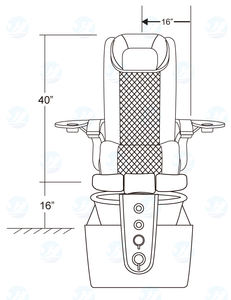 Profession elle Luxus Nagel Salon Möbel Schwarz <span class=keywords><strong>Golden</strong></span> Elektrische Liege <span class=keywords><strong>massage</strong></span> Maniküre Fuß Spa Pediküre Stühle Mit Led - Product Image 6