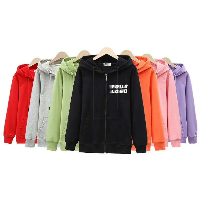 Nieuwe Stijl Lichtgewicht Rits Hoodies Custom Logo Zip-Up Hoodies Hoge Kwaliteit Zip-Up Hoodie Voor Mannen