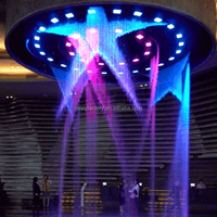 Fontaine murale numérique à cascade d'eau DEWY, directement de l'usine, LED haute définition synchronisée, en acier inoxydable, garantie de 2 ans pour l'intérieur
