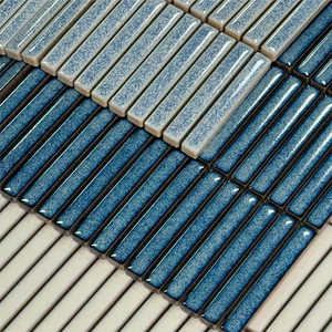 Mosaico de Tiras Largas de Estilo Europeo, Color Vívido, Superficie Brillante, Efecto Horno, Azulejos Hechos a Mano para Cocina y Baño, Ladrillos Pequeños - Product Image 2