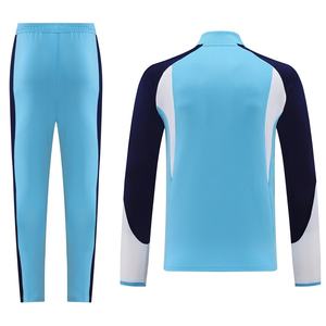 25 Uniformes de Entrenamiento del Barcelona, Camisetas de Calentamiento, Camisetas de Fútbol de Manga Larga con Media Cremallera para Hombre, Ropa Deportiva de Otoño e Invierno - Product Image 2