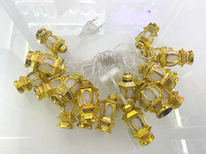 5.5 CM 10 LED Guirlande Lumineuse Transparente Ramda LED Rideau Lumineux pour Noël et Ramadan Décoration à Piles - Product Image 6