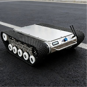 Châssis de robot mobile sur chenilles en aluminium Tins-6, plateforme de robot RC sur chenilles en caoutchouc avec une grande capacité de charge de 20 kg - Product Image 1