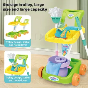 Leemook 2024 Hot Custom Children Cleaning Toys Playhouse Housekeeping Cleaning Kit Toy For Kids