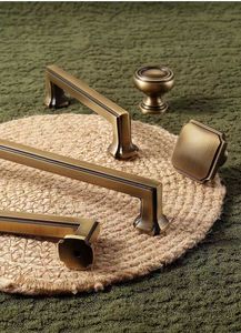 Hot Sale Solid Brass Cabinet <strong>Door</strong> Handles Black Gold Coffee Antique Kitchen Cupboard Handles and <strong>Knobs</strong> - Product Image 5