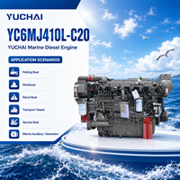 Motor Diésel Marino SCDC YUCHAI Serie YC6MJ, Modelo YC6MJ410-C20, 6 Cilindros en Línea, Refrigerado por Agua, Fácil Mantenimiento para Embarcaciones en Alta Mar