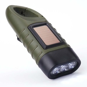 Fabbrica diretta portatile ABS manovella solare dinamo torcia a LED per Backpacking Multi-funzione di sopravvivenza ricarica USB - Product Image 2