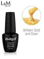 Vernis gel pour ongles bio or et argent brillant 15ml vernis gel UV en longues couleurs d'art facile à tremper certifié halal