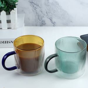 310ml ad alta bocca borosilicato alla moda isolato caffè personalizzato doppia parete tazze di vetro con manico - Product Image 6