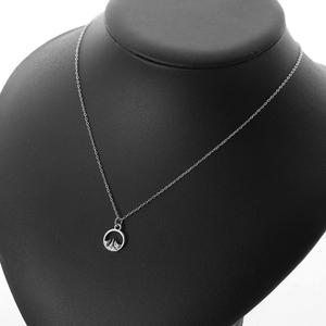 Pendentif GT Offre Spéciale Vœu <span class=keywords><strong>Montagne</strong></span> et Mer Couple Amour Eternel Signification Collier Design de Mode Collier Étincelant en Acier Inoxydable - Product Image 2