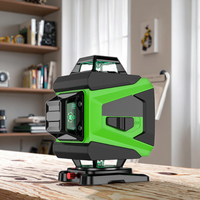 Niveau laser 4D 16 lignes autonivelant vert certifié FCC CE pour la construction intérieure/extérieure (industriel/DIY)