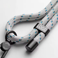 Étui de téléphone personnalisé en nylon avec perles, étui bandoulière avec logo, accessoires de sangle de téléphone, lanières avec logo personnalisé
