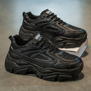 Chaussures tendance pour hommes, nouveau style 2025, blanc pur, <span class=keywords><strong>semelle</strong></span> épaisse, hauteur accrue, chaussures de sport, chaussures de course blanches pour adolescents - Product Image 2