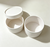 Tube d'emballage cylindrique personnalisé en carton alimentaire de 400 ml, résistant au four, jetable, pour gâteaux, cheesecakes et desserts de boulangerie