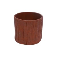 Pot Tanaman Mini Tekstur Kulit Kayu Imitasi untuk Dekorasi Rumah Modern, Pot Sukulen, Pot Bunga & Pot Tanam untuk Tanaman