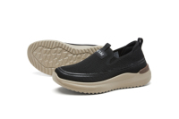 EG6301 Chaussures décontractées pour hommes en tissu respirant, confortables à enfiler, semelle en PU, pour usage quotidien, plates