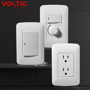 Tùy chỉnh màu sắc EU chúng tôi tiêu chuẩn nhà điện đẩy chuyển đổi kiểm soát ánh sáng 2 Gang 1 cách tường thiết bị chuyển mạch ổ cắm - Product Image 1