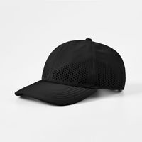 Casquette de baseball perforée respirante à 6 panneaux, légère et à séchage rapide pour l'été, idéale pour les sports de plein air, personnalisable avec faible MOQ (OEM)