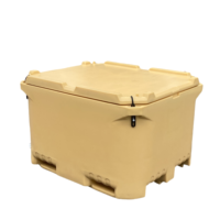 Conteneur isotherme 660L pour la logistique de la chaîne du froid, bac de transport pour poissons et fruits de mer, pour la distribution et le stockage de produits surgelés, commande en gros