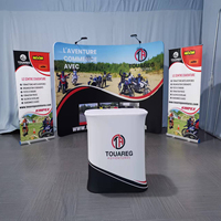 Stand d'exposition portable léger en aluminium 3x3m (10x10ft) avec étagère, support de bannière et comptoir pour salon professionnel