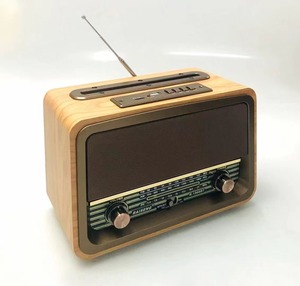 RAISENG R-1969BT – Radio en bois de bureau, basse forte Fm Am Sw <span class=keywords><strong>Victrola</strong></span> rétro Vintage avec cadran rotatif expresso - Product Image 2
