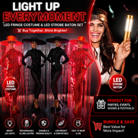 LiqVis Exotic Elegance Festival Performance Costume lumineux LED personnalisé et élégant avec chapeau à franges pour soirée cocktail