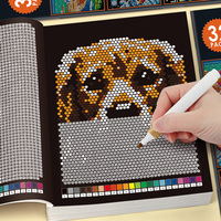 Livre de coloriage par numéros Mystery Mosaics, livre d'activités de puzzle Pixel Art, livre de coloriage mosaïque avec images cachées pour enfants