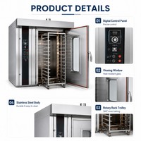 Four rotatif industriel numérique à bois 380V, neuf, pour boulangerie, équipement de cuisson du pain et des pizzas