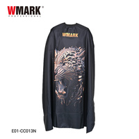 WMARK E01-CC013N Cape de salon professionnelle pour barbier, vente en gros, cape de salon imperméable pour la coiffure et la coupe de cheveux