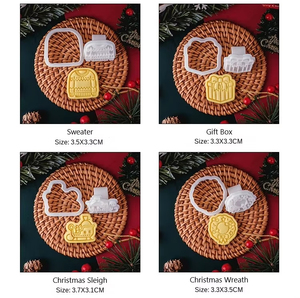 <span class=keywords><strong>Emporte</strong></span>-pièces <span class=keywords><strong>de</strong></span> Noël en plastique 3D jetables, forme <span class=keywords><strong>de</strong></span> dessin animé, outils <span class=keywords><strong>de</strong></span> pâtisserie DIY - Product Image 5