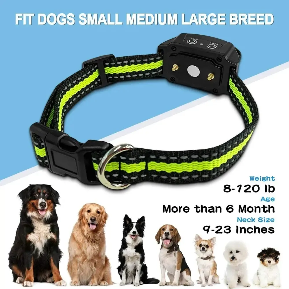 New Dog Bark Collar Rechargeable Smart Barking Collar Anti Barking Training Shock Collar for Large Medium Small Dogs