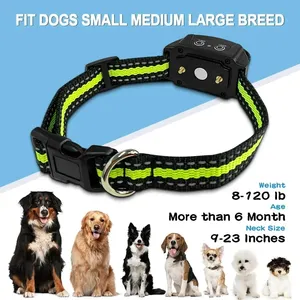 New Dog Bark Collar Rechargeable Smart Barking Collar Anti Barking Training Shock Collar For Large Medium Small Dogs