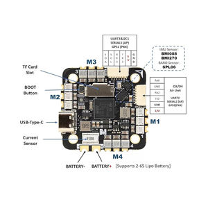 AIO ตัวควบคุมการบิน4in1 45A ESC (โลหะ-Encapsulated) STM32H743 dual IMU บารอมิเตอร์2 6S อินพุต O3/O4รองรับผลิตในประเทศจีน - Product Image 2
