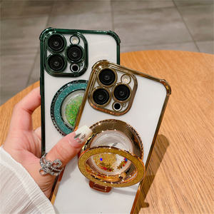 Funda Transparente con Marco Electrochapado y Purpurina Lichicase con Soporte para <span class=keywords><strong>Google</strong></span> Pixel 9, 9A, 9 Pro, 9 Pro XL - Product Image 2