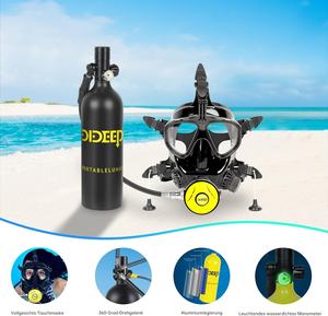 Masque facial complet HY Sports, <span class=keywords><strong>mini</strong></span>-<span class=keywords><strong>bouteille</strong></span> de plongée 1L en alliage d'aluminium, plongée en apnée, loisirs aquatiques, design anti-fuite réutilisable, basse pression - Product Image 5