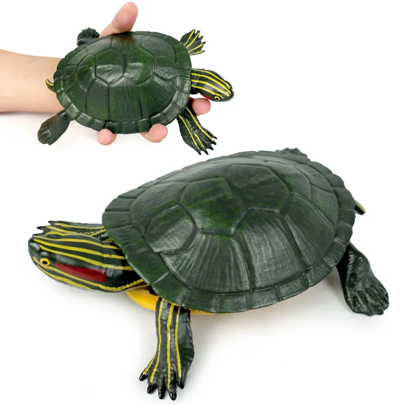 Vente en gros océan cadeau pour enfants été er plage jouant en PVC zoon tortue à oreilles rouges tortue brésilienne tortue simulée