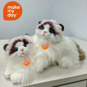 Grosir boneka hewan realistis pemberat hidup, mainan simulasi boneka kucing binatang manis ornamen taman rumah - Product Image 5