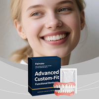 Kit de prothèse dentaire en silicone, ensemble complet, confortable, sûr, ajustement simple, soins bucco-dentaires parfaits pour la perte de dents, solution temporaire pour les dents cassées