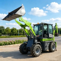 Mini Backhoe Loader Excavator Efisiensi Tinggi, All-Terrain, Multifungsi, 4WD untuk Pertambangan