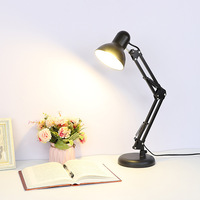 Vente en gros d'usine de lampe de table décorative portable en métal lampe de bureau d'architecte avec bras oscillant