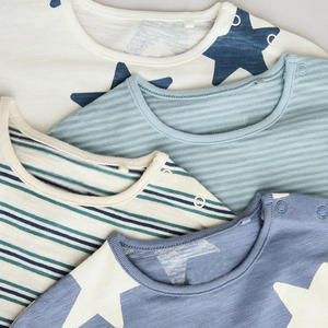 بدلة أطفال بأكمام قصيرة بدلة نوم لحديثي الولادة بجامة أطفال عضوية ملابس نوم صيفية مخصصة لملابس الأطفال - Product Image 3