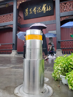 Bollards élévateurs hydrauliques en acier de haute qualité Double barrière de trafic télescopique pour parkings extérieurs Prix compétitif