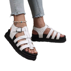 Women Summer Woven Hollow Roman <b>Sandals</b> New Open-Toe Platform Beach <b>Sandals</b> - Product Image 5