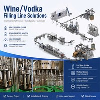 Machine de remplissage de liquides industrielle, équipement automatique d'embouteillage de vin, ligne de production à haute vitesse, usine à économie d'énergie