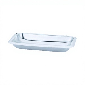 Plateau et plateau de Service alimentaire en acier inoxydable, plateau rectangulaire et profond, à prix de gros - Product Image 1