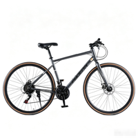 Ensemble de roues de vélo de course 700c avec fourche en acier et pédales standard
